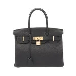 Black Leather Hermès Birkin