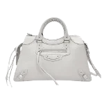 White Leather Balenciaga City