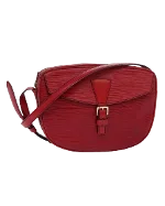 Red Leather Louis Vuitton Jeune Fille