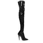 Black Fabric Saint Laurent Boots