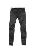 Black Cotton Maje Jeans