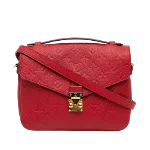 Red Leather Louis Vuitton Pochette Métis