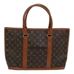 Brown Canvas Louis Vuitton Weekend Bag