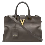 Grey Leather Yves Saint Laurent Handbag