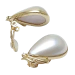 Gold Metal Tasaki Earrings