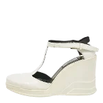 White Leather Prada Sandals