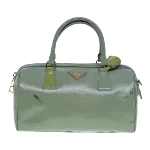 Green Leather Prada Handbag