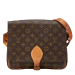 Brown Canvas Louis Vuitton Cartouchiere