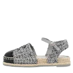 Grey Leather Chanel Espadrilles