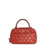 Red Leather Chanel Trendy CC