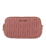 Pink Leather Miu Miu Crossbody Bag