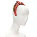 Red Satin Prada Hair Accessory