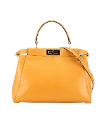 Yellow Leather Fendi Peekaboo