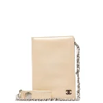Beige Leather Chanel Case