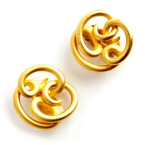 Gold Metal Givenchy Earrings