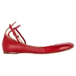 Red Leather Valentino Flats