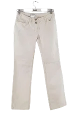 White Cotton Dior Jeans