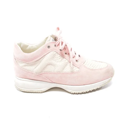 Pink Leather Hogan Sneakers
