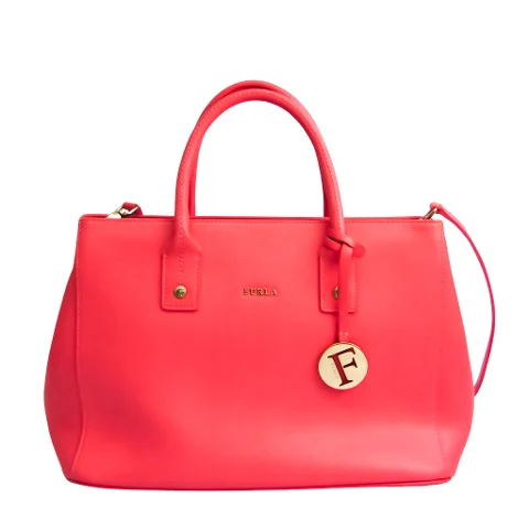Pink Leather Furla Handbag