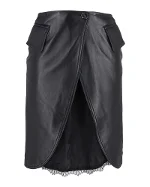 Black Leather Maison Margiela Skirt
