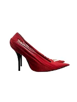 Red Canvas Balenciaga Heels