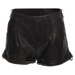 Black Leather Yves Saint Laurent Shorts