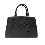 Black Leather Louis Vuitton Handbag