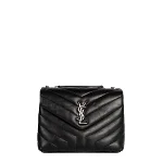 Black Leather Yves Saint Laurent LouLou