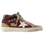 Burgundy Leather Golden Goose Sneakers