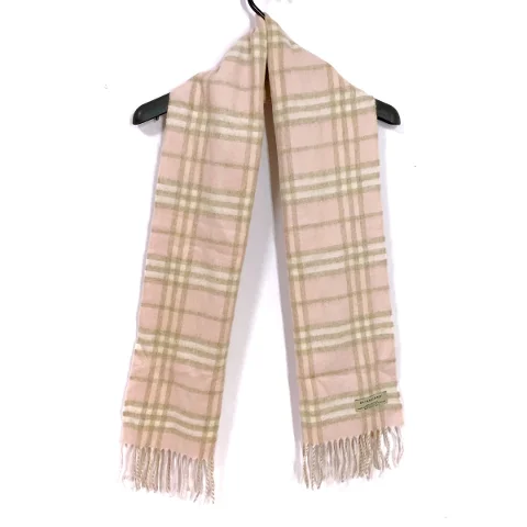 Pink Wool Burberry Scarf