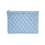 Blue Leather Chanel Clutch