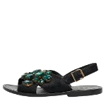 Black Fabric Marni Sandals