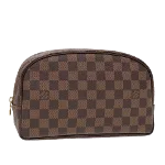 Brown Canvas Louis Vuitton Trousse Toilette