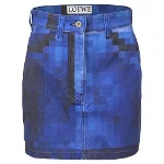 Blue Cotton Loewe Skirt
