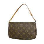 Brown Canvas Louis Vuitton Pochette Accessoires