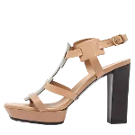 Beige Leather Tod's Sandals