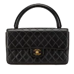 Black Leather Chanel Handbag