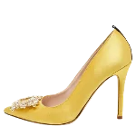 Yellow Satin SJP by Sarah Jessica Parker Heels