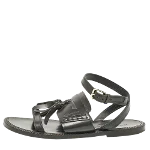 Black Leather Burberry Sandals