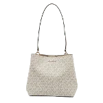 White Canvas Michael Kors Shoulder Bag