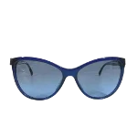 Blue Plastic Chanel Sunglasses