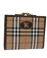 Beige Canvas Burberry Wallet