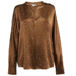 Brown Satin Vince Top