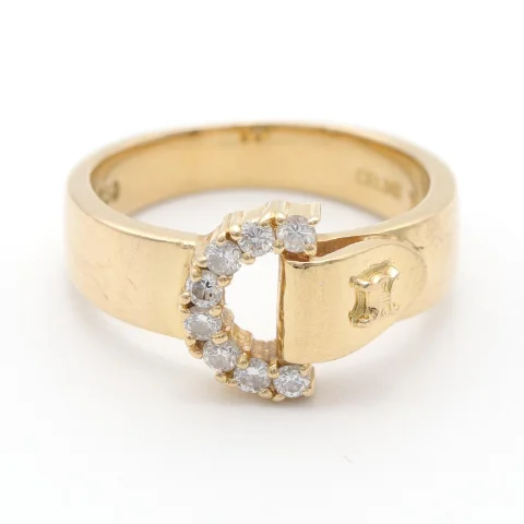 Gold Pearl Céline Ring