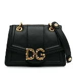 Black Leather Dolce & Gabbana Crossbody Bag