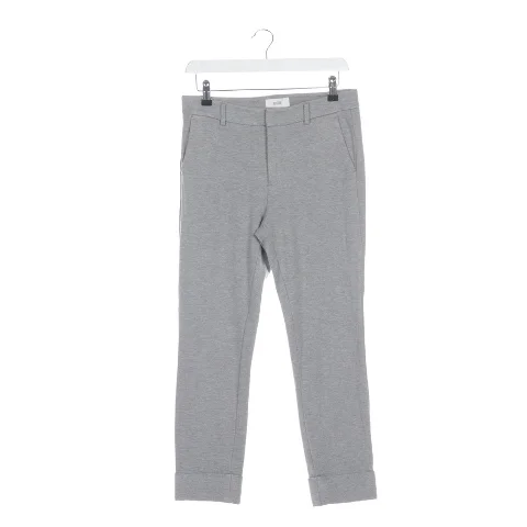 Grey Polyester Closed Pants