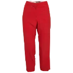 Red Fabric Alexander McQueen Pants