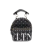 Black Leather Valentino Backpack