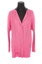 Pink Polyester Issey Miyake Pleats Top