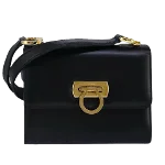 Black Leather Salvatore Ferragamo Crossbody Bag